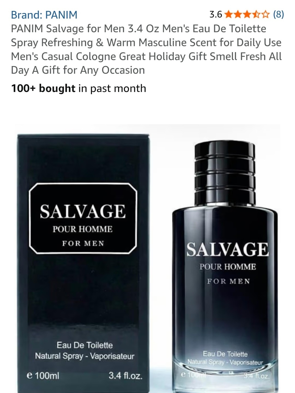 Salvage Pour Homme Eau de Toilette — Black